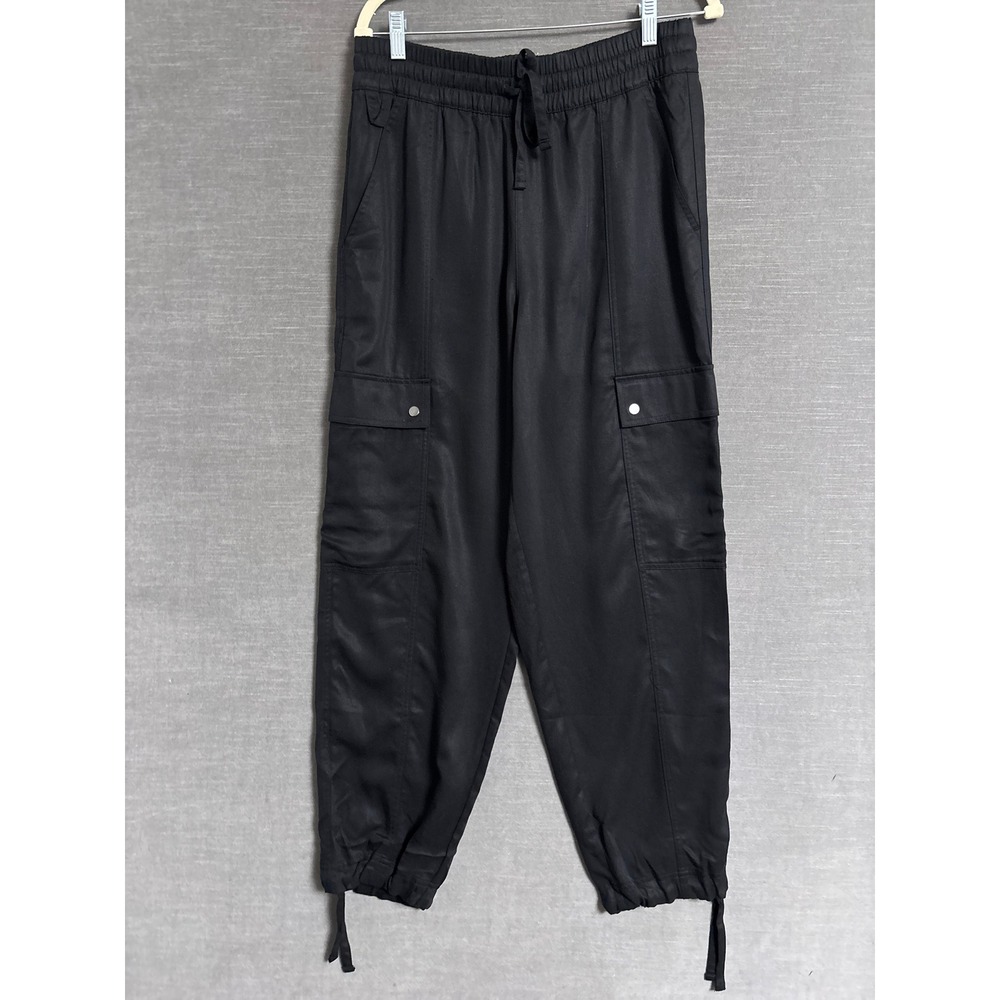 Athleta Celestial High Rise Utility Pant M Black Tencel Jogger Cargo Relaxed